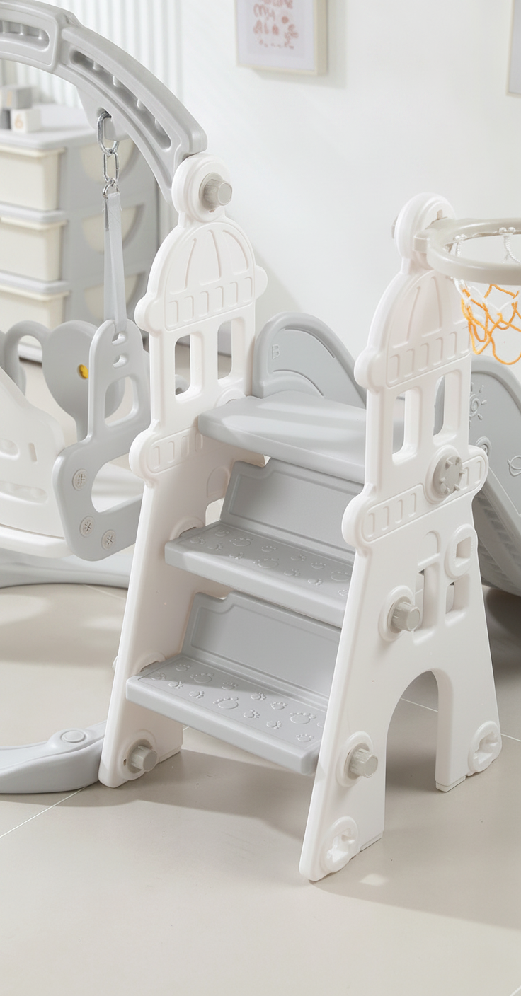 Resbaladilla infantil con columpio set de juego para casa - 16