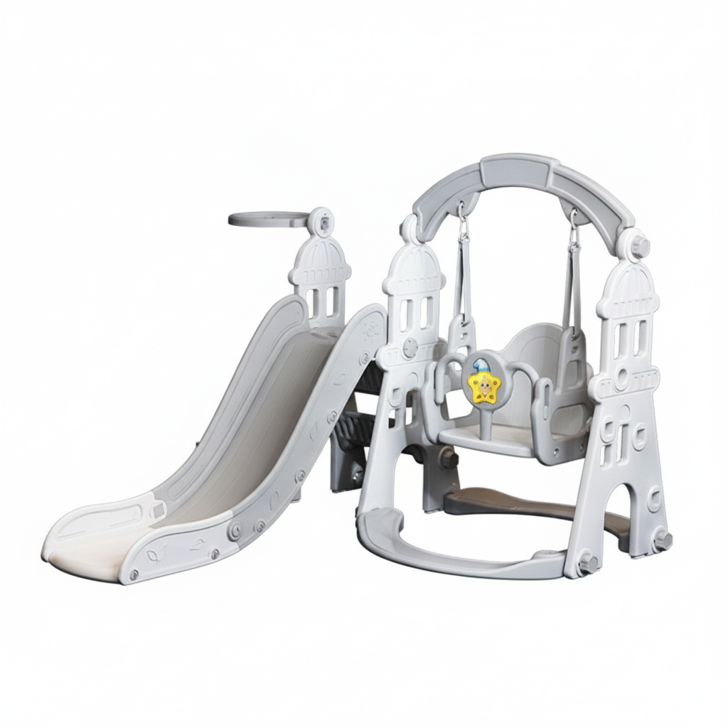 Resbaladilla infantil con columpio set de juego para casa - 5