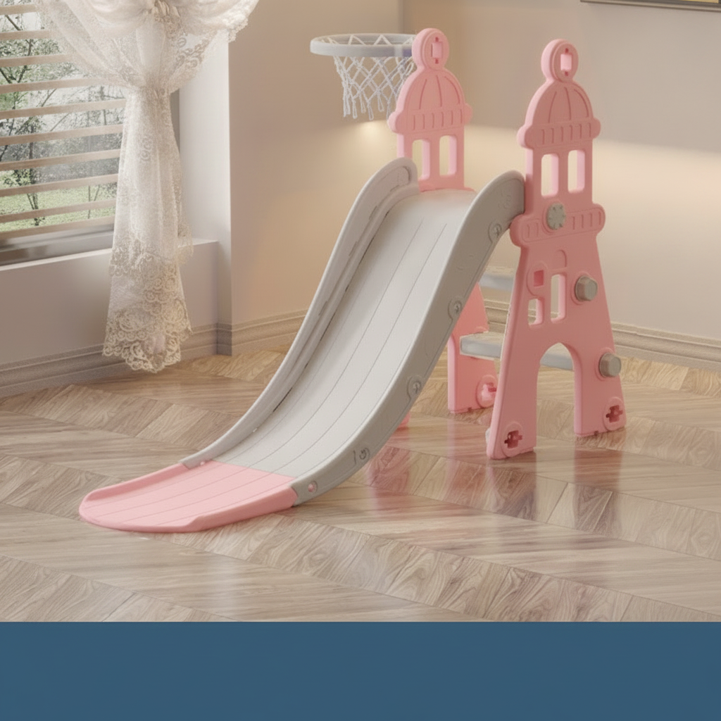 Resbaladilla infantil con columpio set de juego para casa - 10