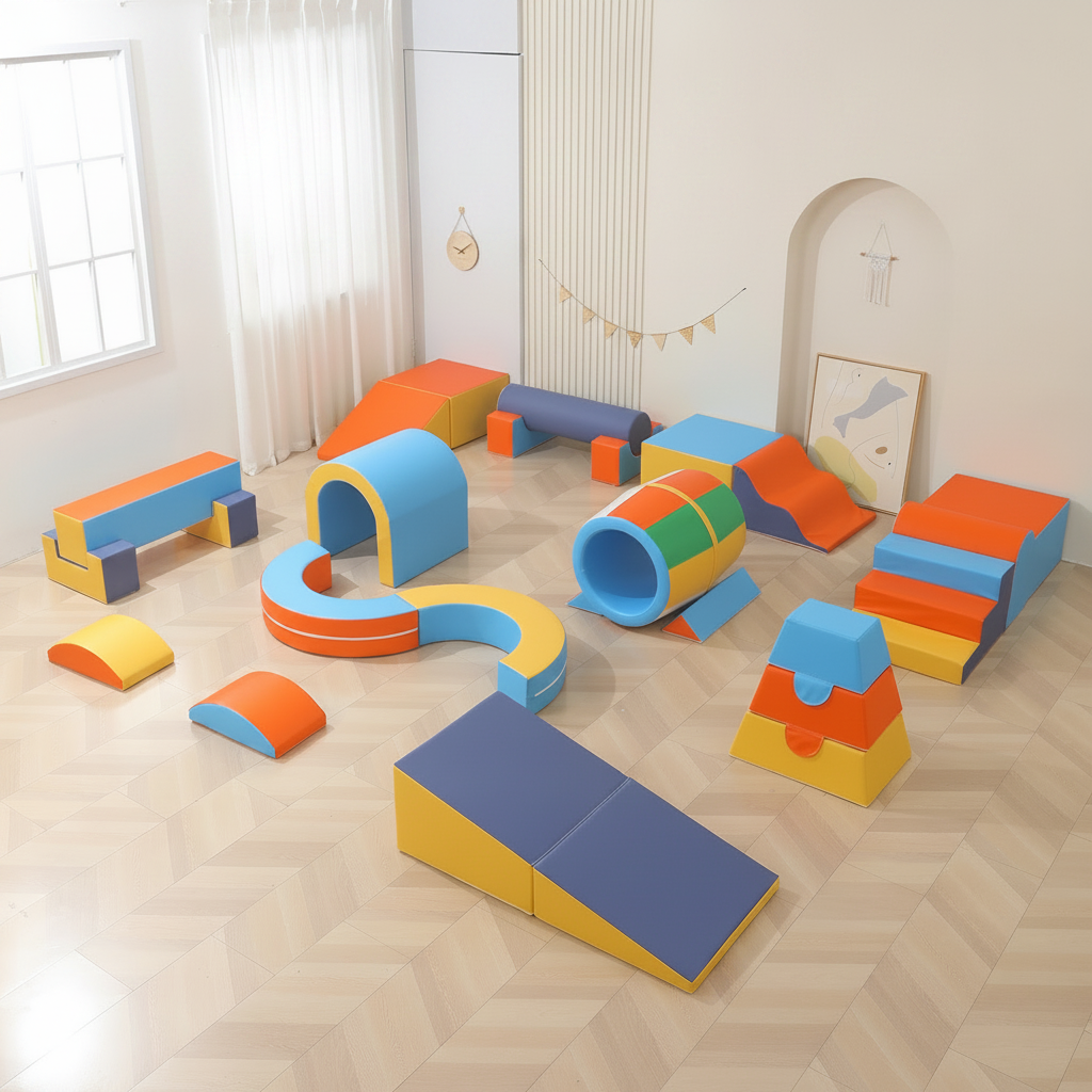 Set de Juego Sensorial Suave para Niños – Colchonetas y Módulos de Gateo - 1