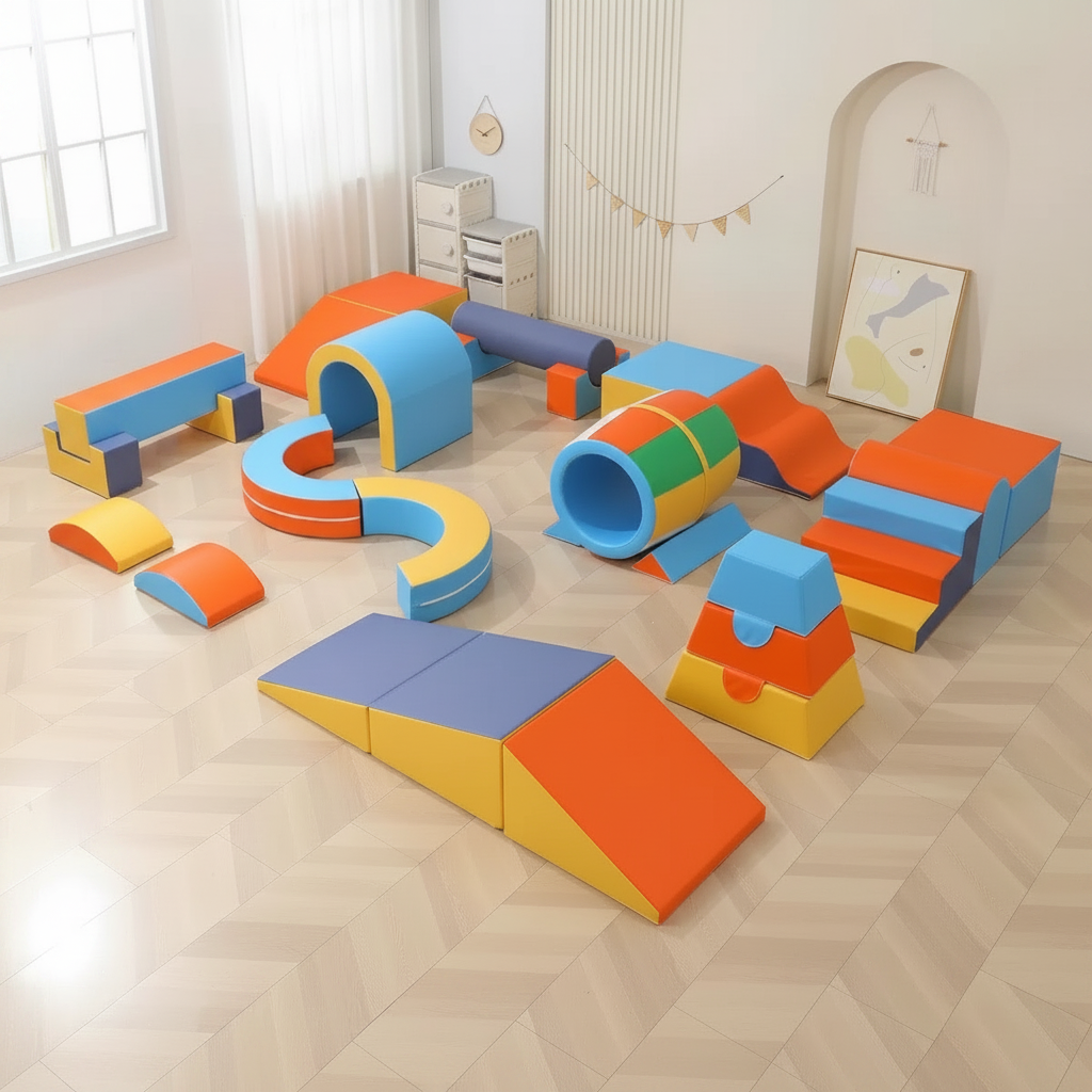 Set de Juego Sensorial Suave para Niños – Colchonetas y Módulos de Gateo - 10