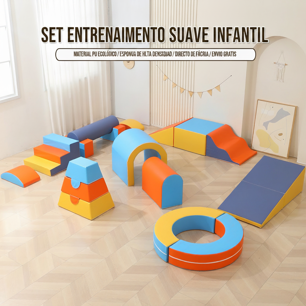 Set de Juego Sensorial Suave para Niños – Colchonetas y Módulos de Gateo - 2