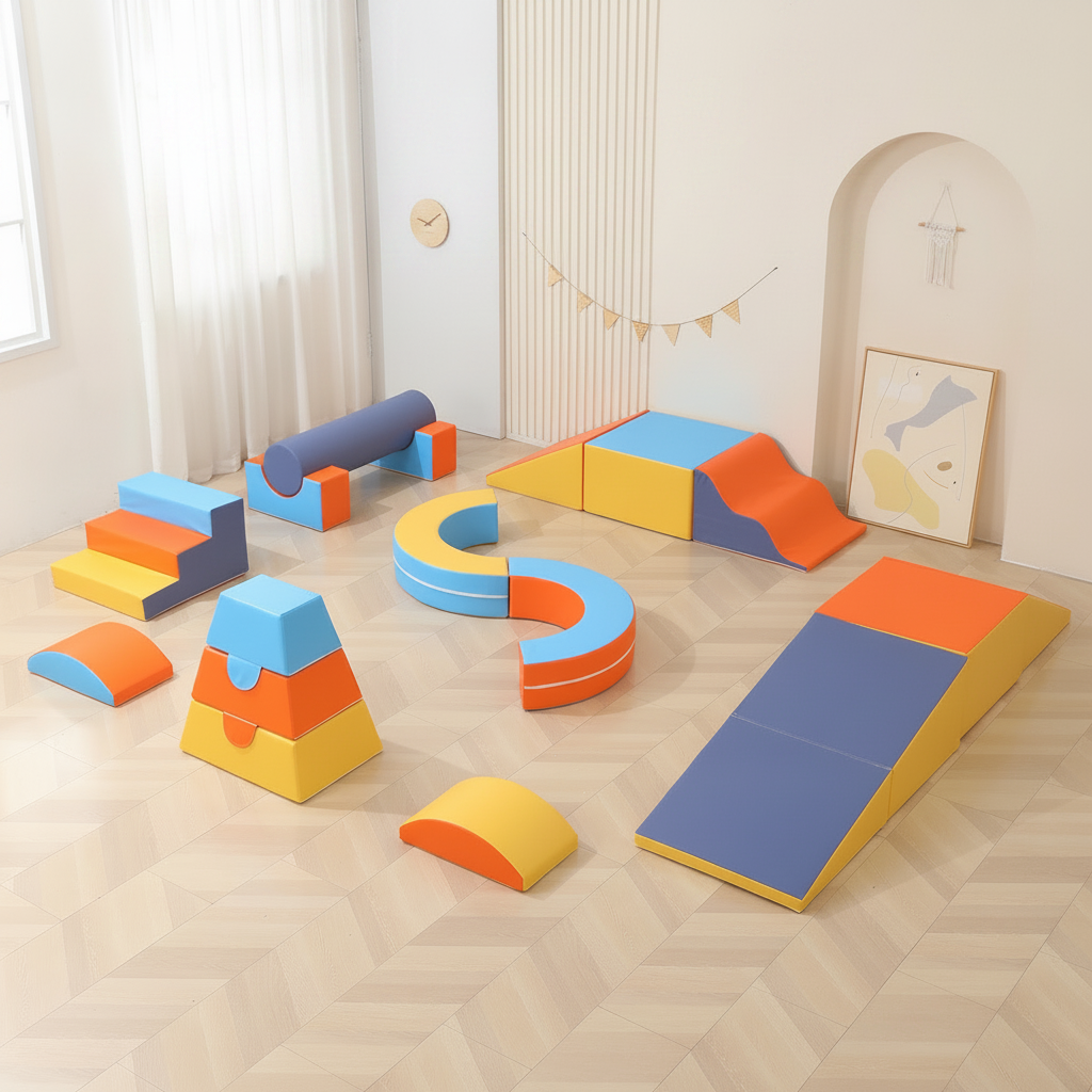 Set de Juego Sensorial Suave para Niños – Colchonetas y Módulos de Gateo - 3