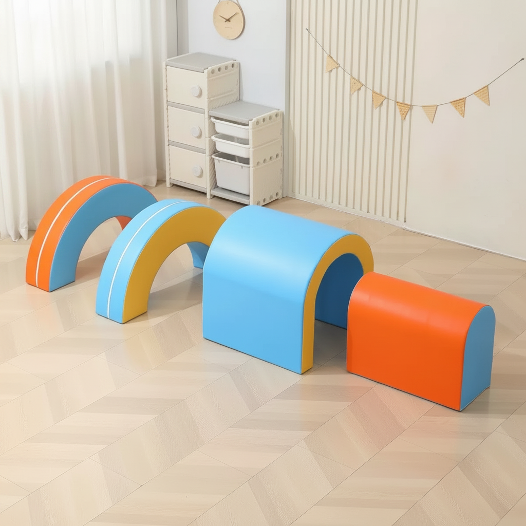 Set de Juego Sensorial Suave para Niños – Colchonetas y Módulos de Gateo - 7