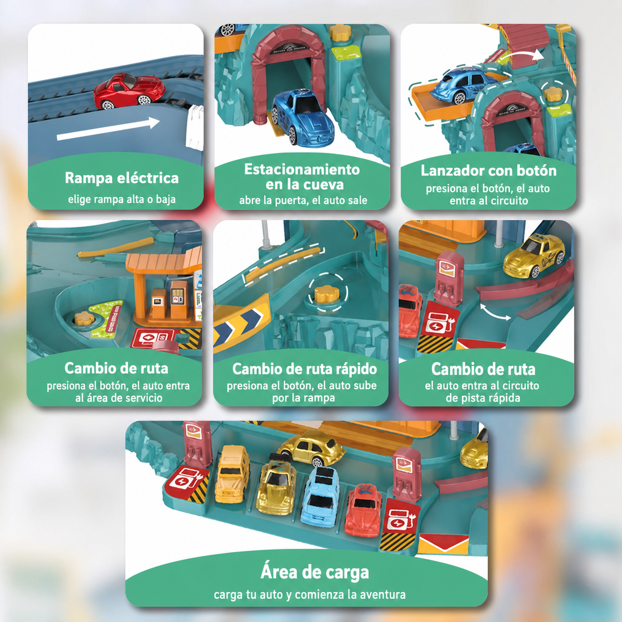 Pista de autos infantil Dinosaurio y Aventura – Set de juego - 3