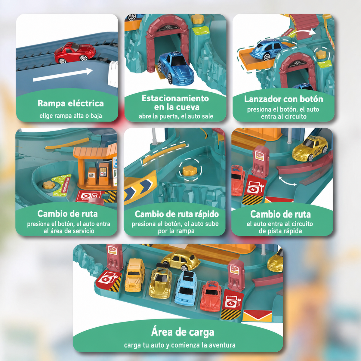 Pista de autos infantil Dinosaurio y Aventura – Set de juego - 3