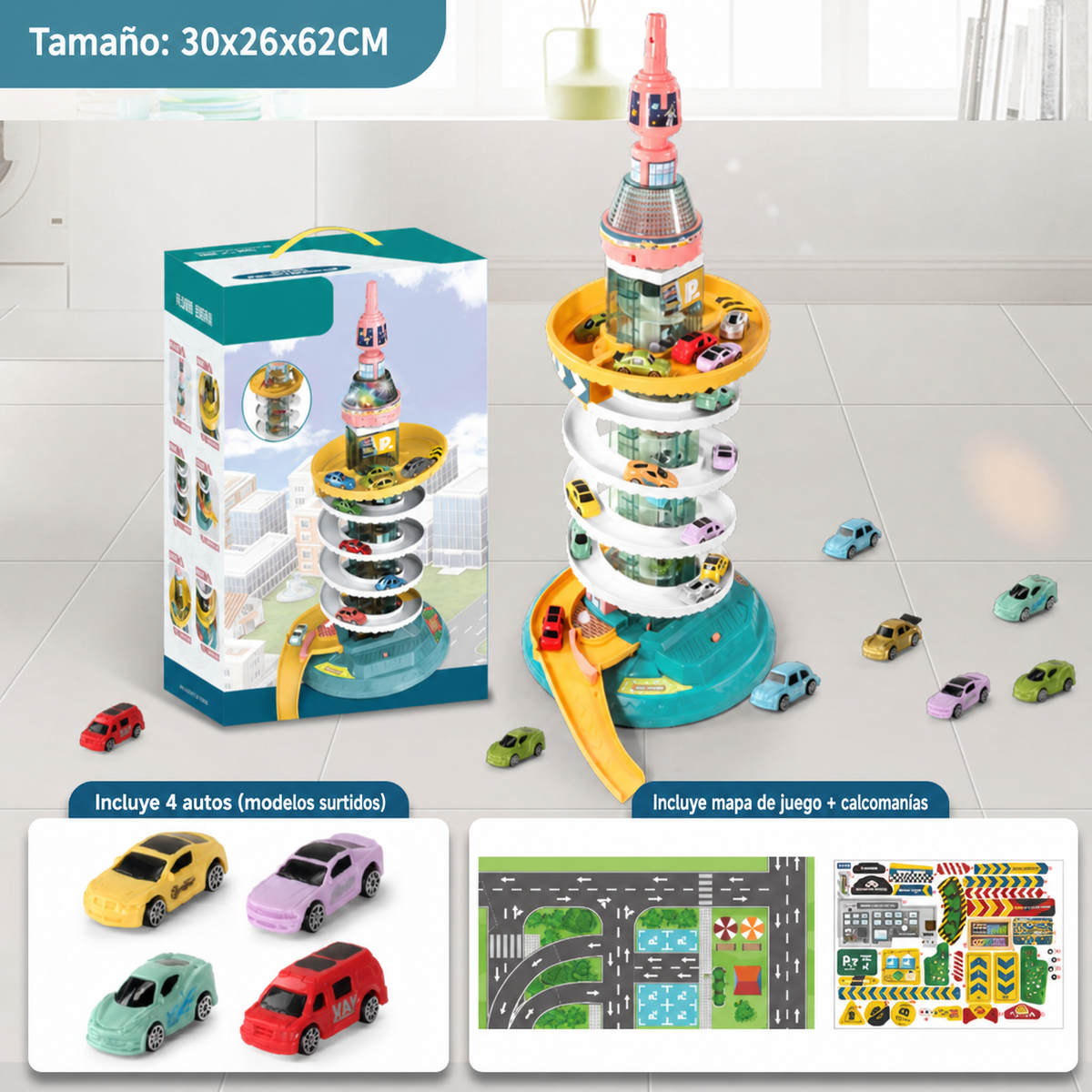 Pista de autos infantil Dinosaurio y Aventura – Set de juego