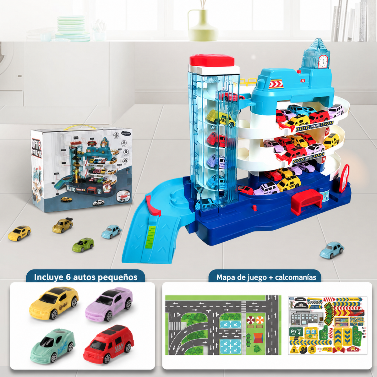 Pista de autos infantil Dinosaurio y Aventura – Set de juego