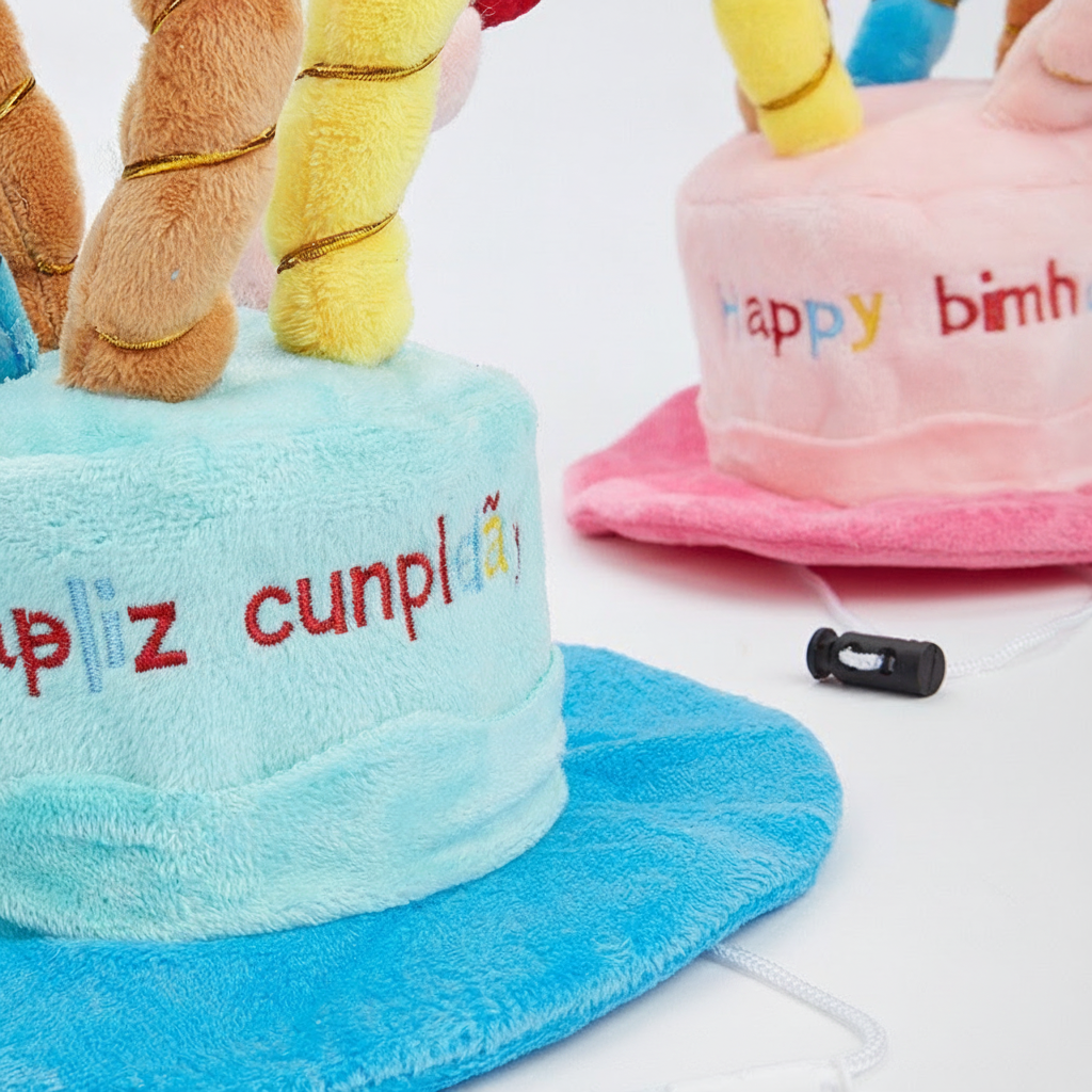 Gorro de cumpleaños para mascotas perros y gatos - 3
