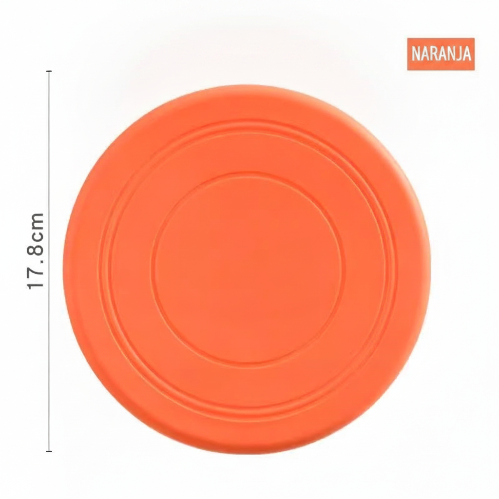 Frisbee de Goma Suave para Perros 18 cm