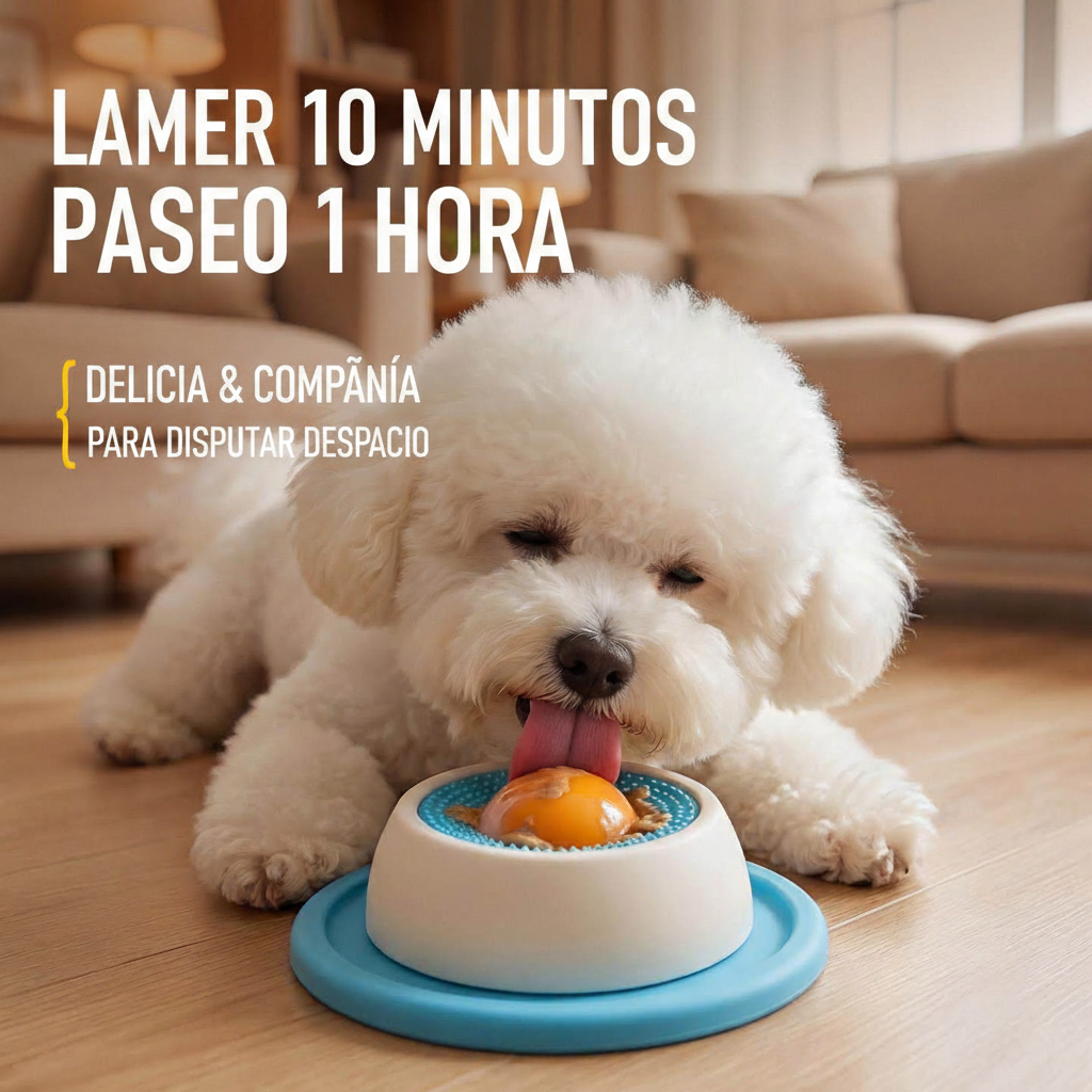 Tazón lame y come lento para perros y gatos ABS - 2
