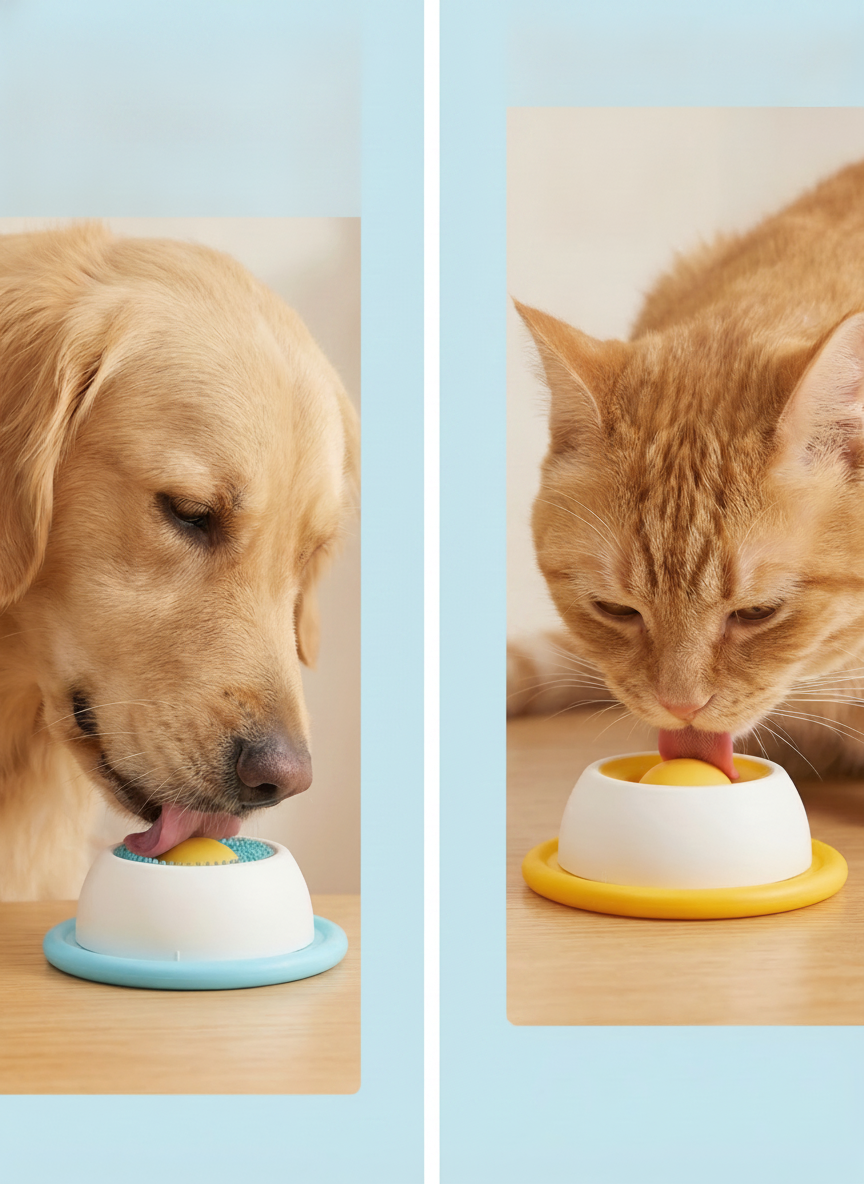 Tazón lame y come lento para perros y gatos ABS - 9