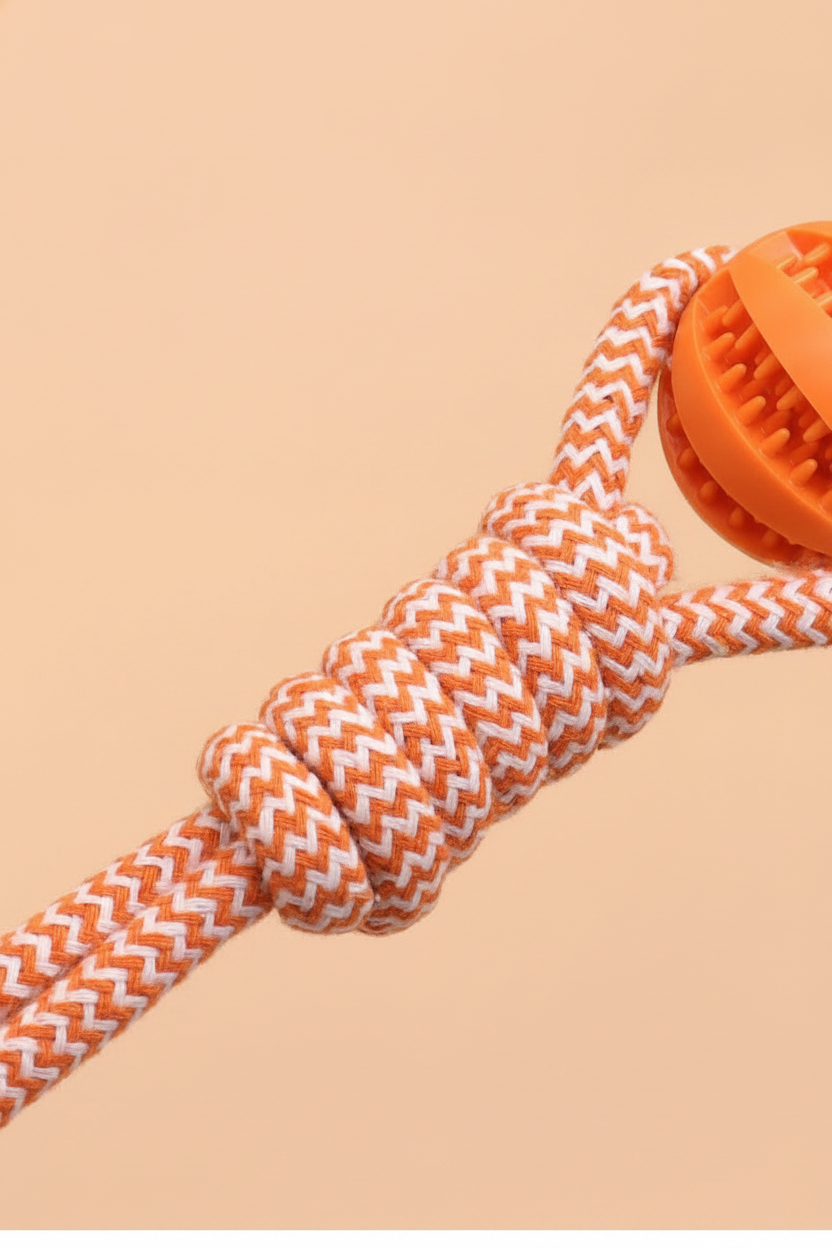 Pelota dispensadora de premios para perros con cuerda - 11