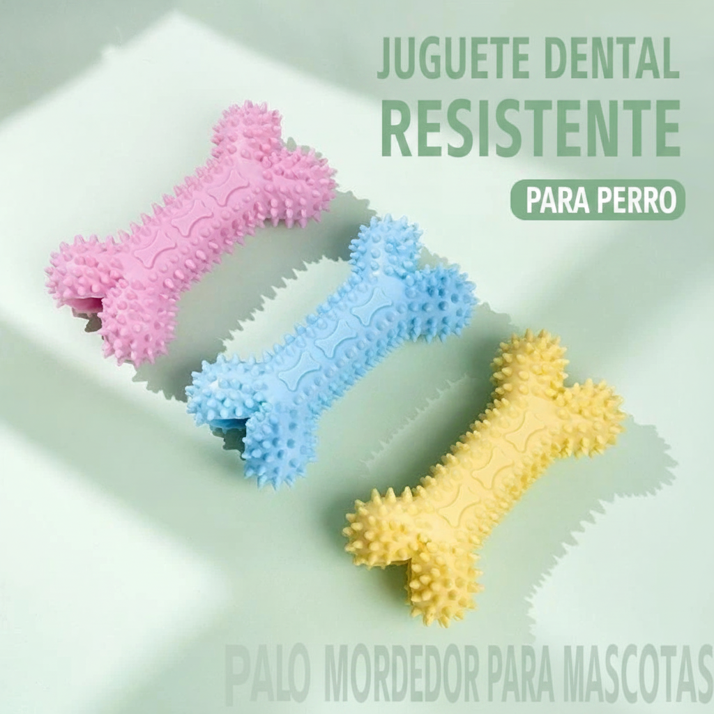 Juguete Dental para Perro Hueso TPR con Púas 12×6 cm - 1