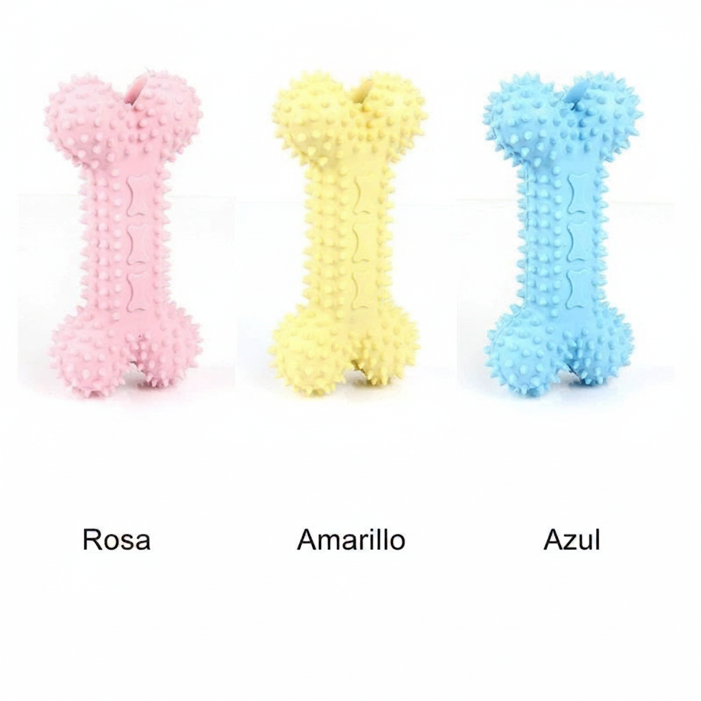 Juguete Dental para Perro Hueso TPR con Púas 12×6 cm - 3