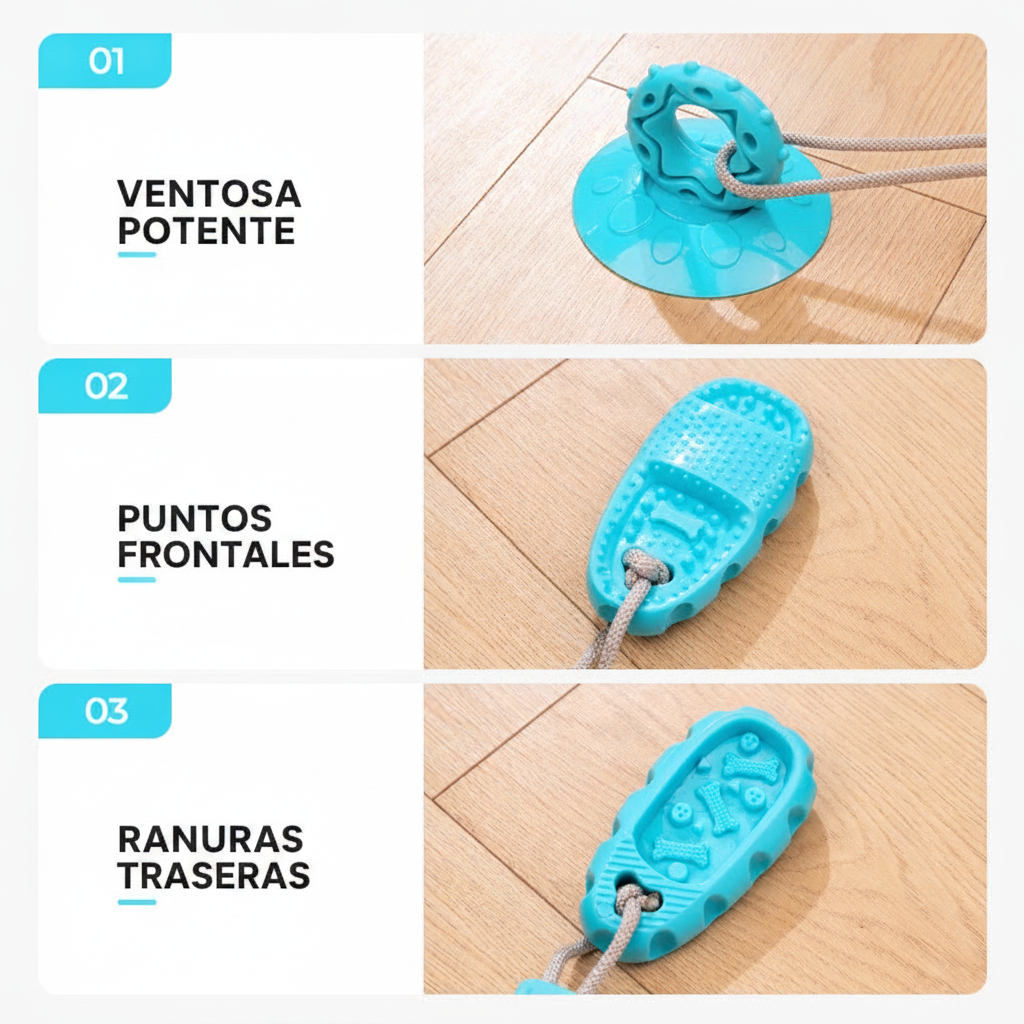 Juguete Morderor para Perros con Ventosa TPR Antidesgaste - 14