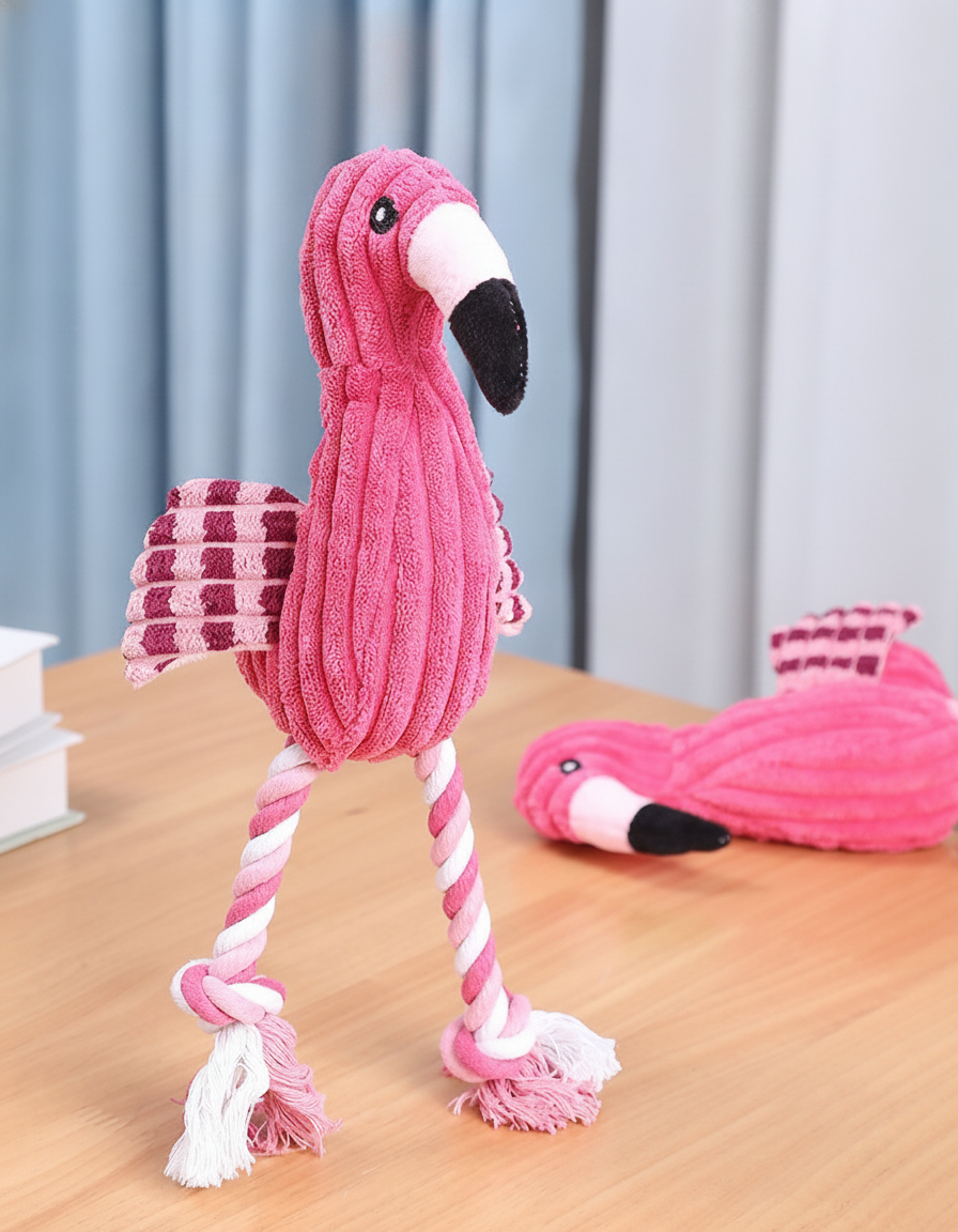 Juguete Flamingo de Peluche con Sonido para Perros - 9