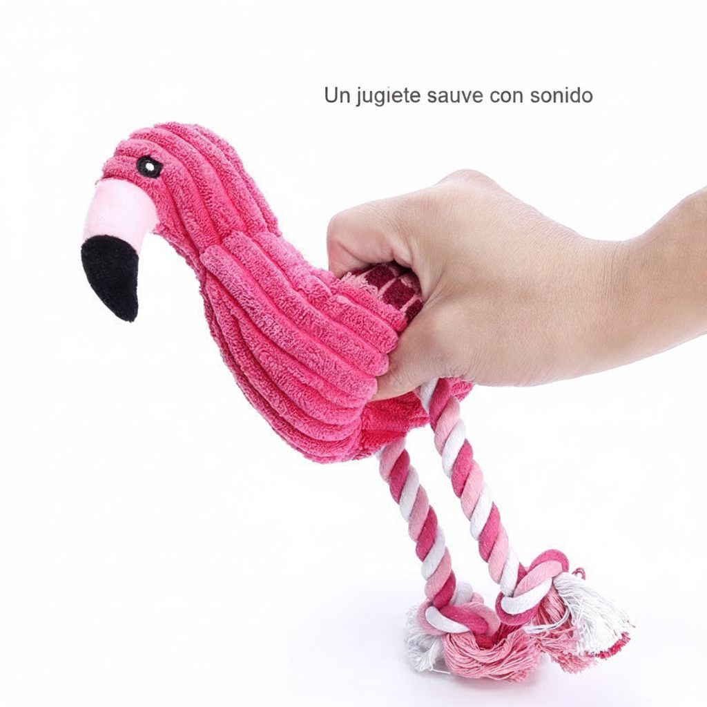 Juguete Flamingo de Peluche con Sonido para Perros - 3