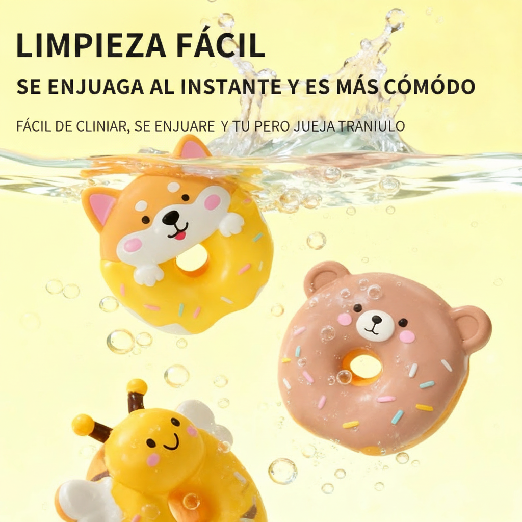 Juguete de látex para perro con sonido dona caricatura - 3