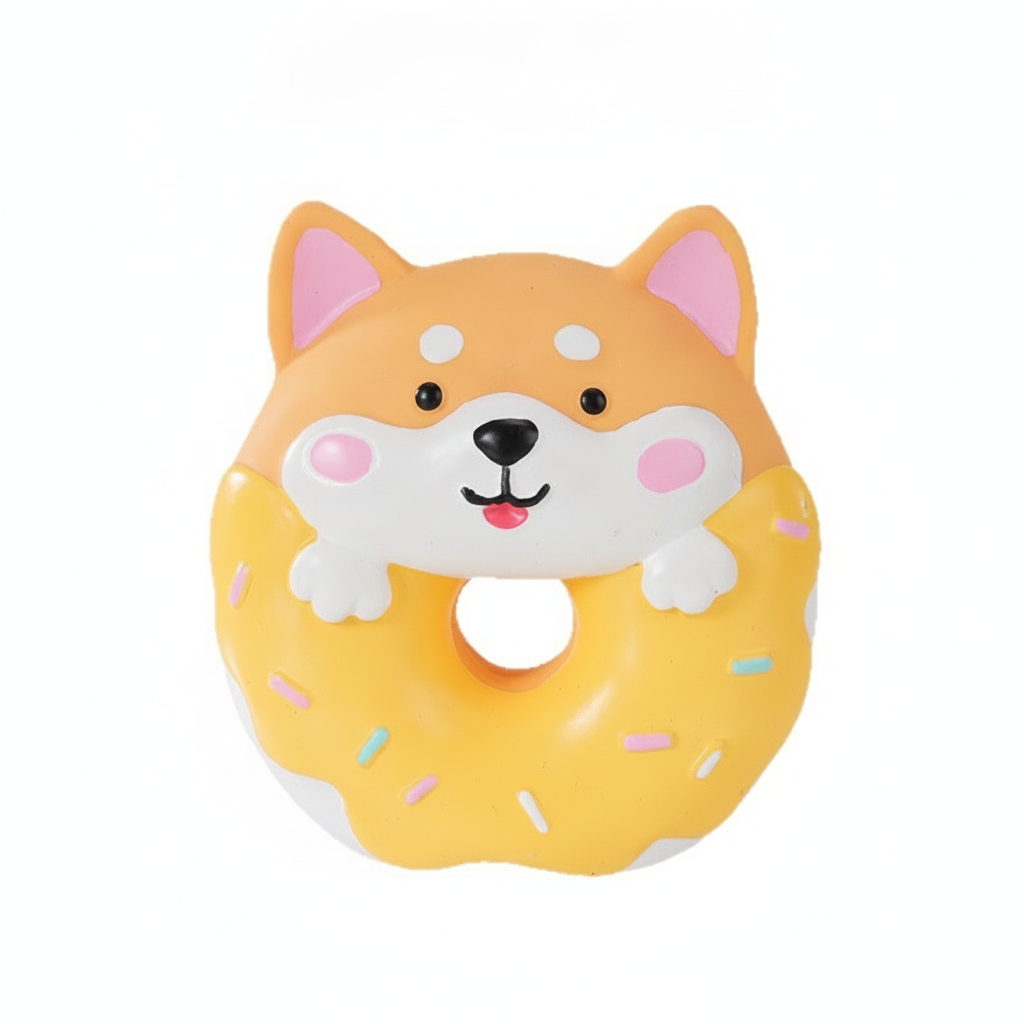 Juguete de látex para perro con sonido dona caricatura - 4