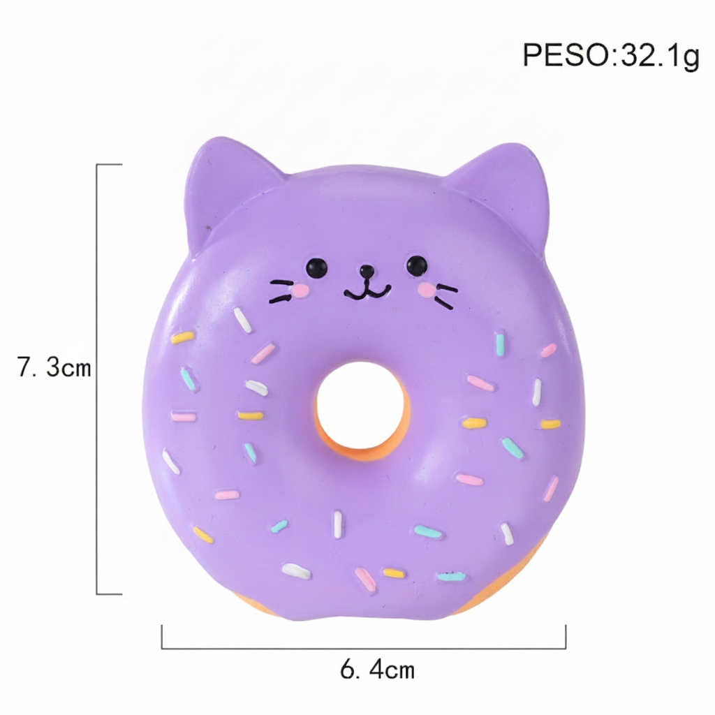 Juguete de látex para perro con sonido dona caricatura - 8