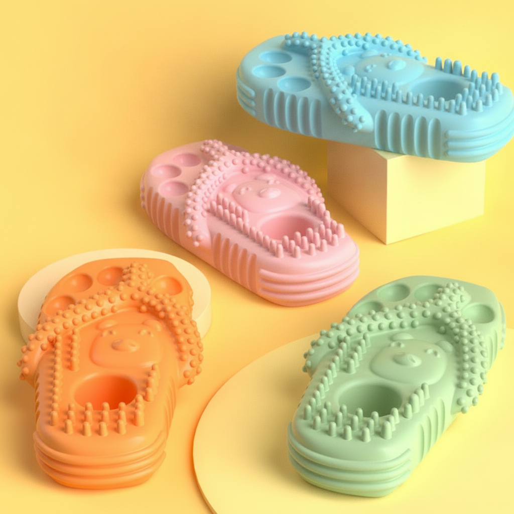 Juguete mordedor para perros forma de pantufla TPR - 2