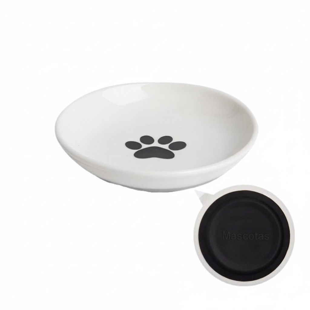 Tazón cerámico para gato con base antiderrapante inclinado - 4