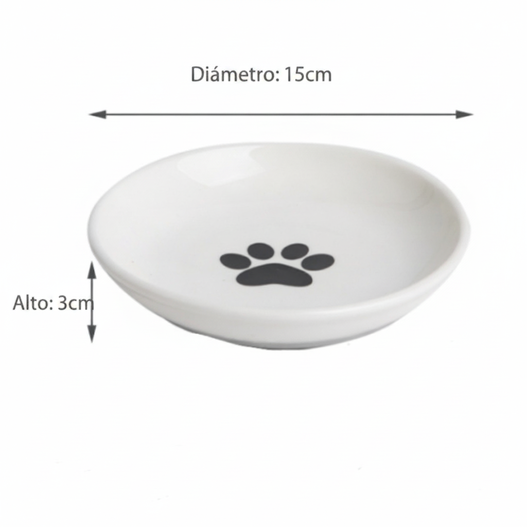 Tazón cerámico para gato con base antiderrapante inclinado - 7