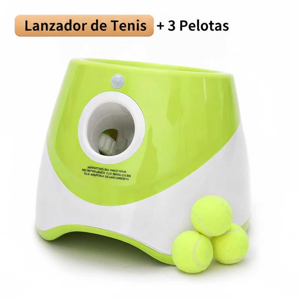 Lanzador automático de pelotas para perros + tenis - 7