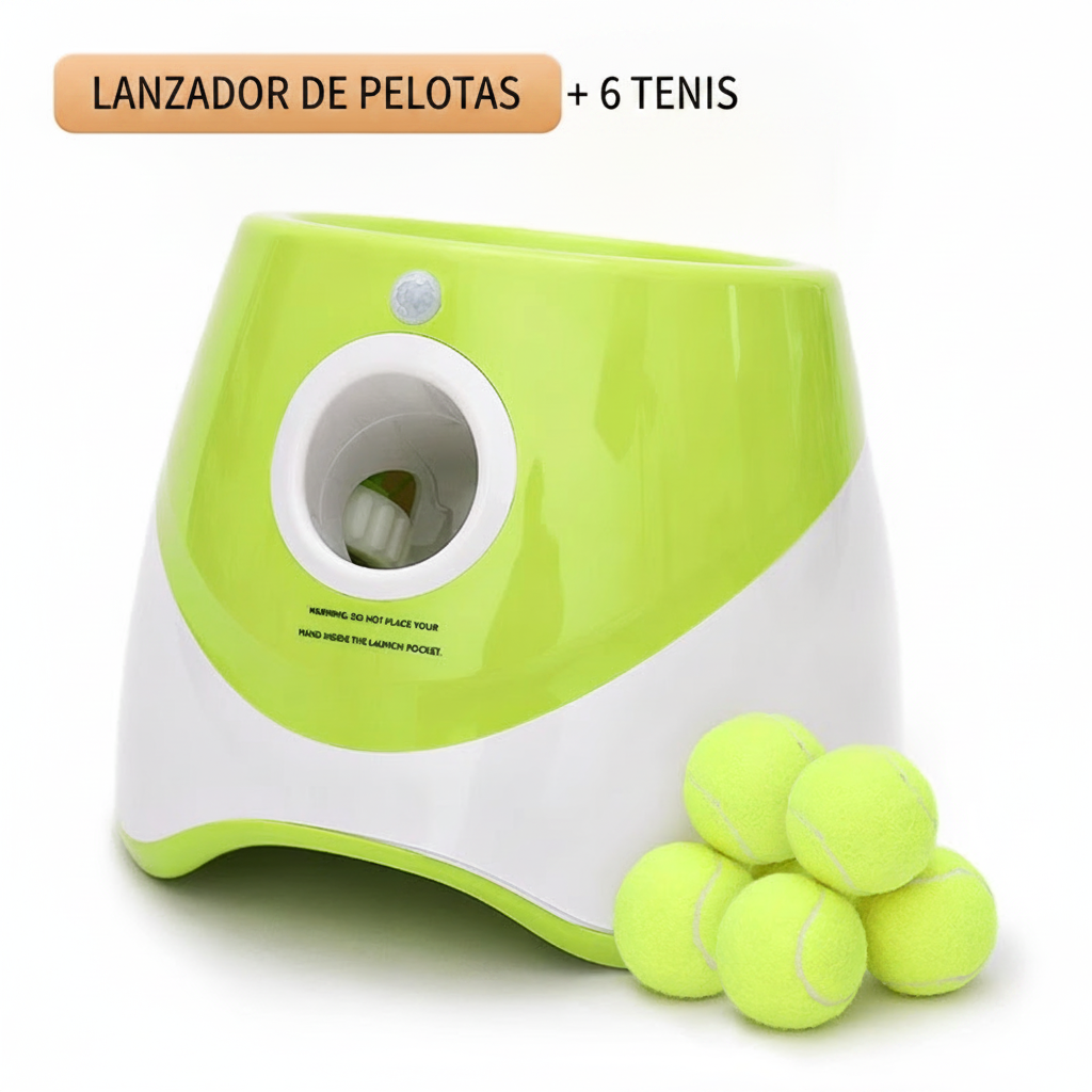 Lanzador automático de pelotas para perros + tenis - 8