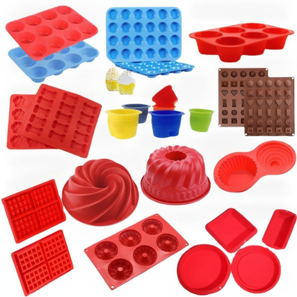 Moldes de silicón para repostería antiadherentes - 1
