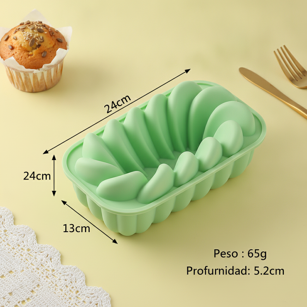 Molde de silicón para pan y pastel fácil desmolde - 13