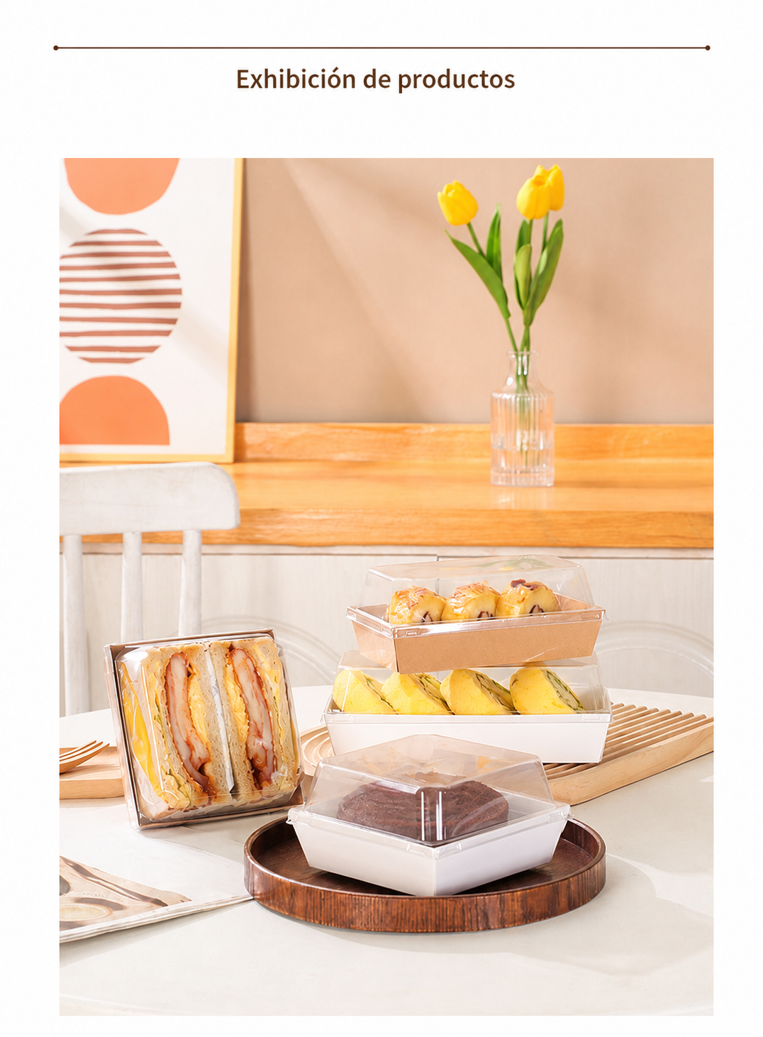Cajas desechables para pastel y repostería a granel - 14