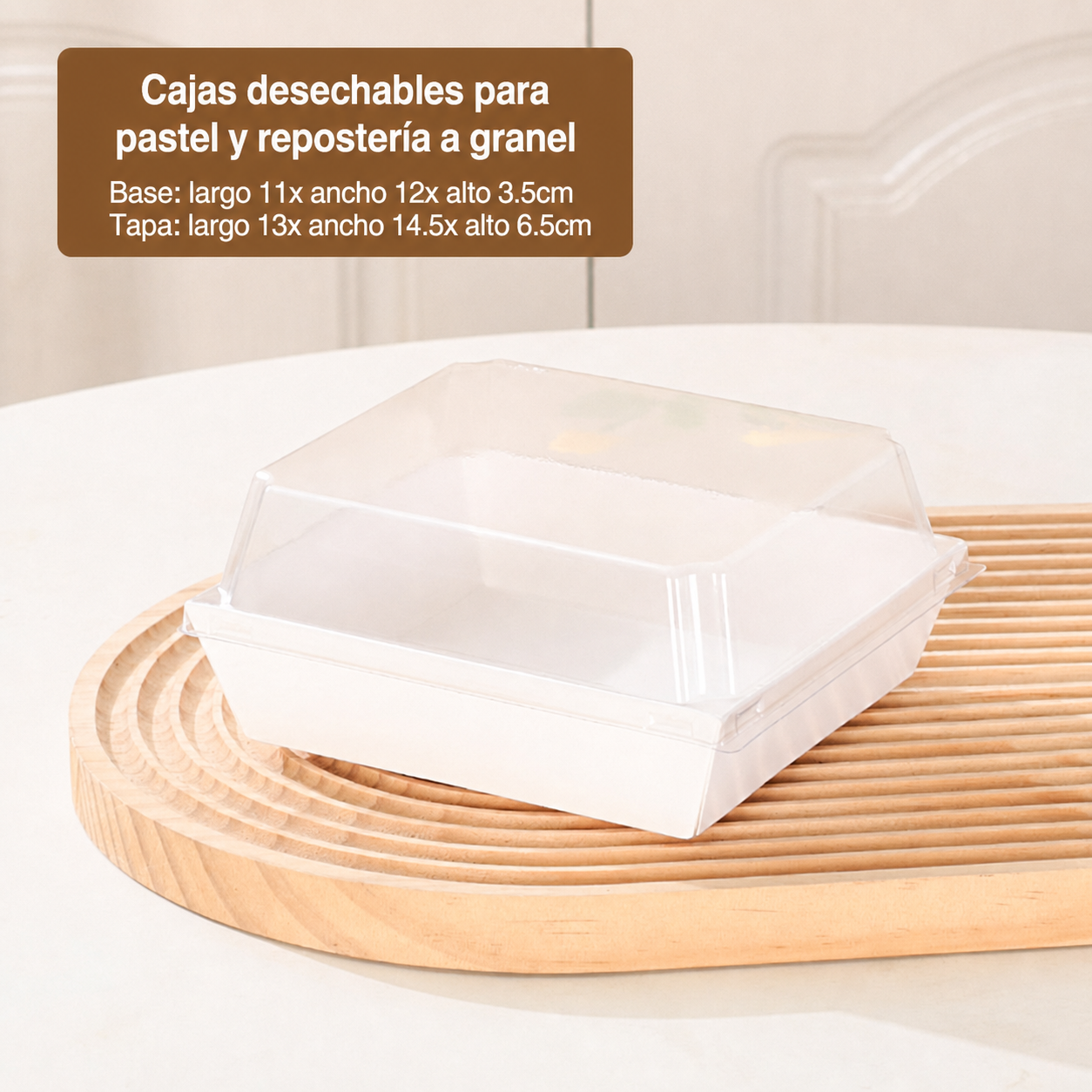 Cajas desechables para pastel y repostería a granel
