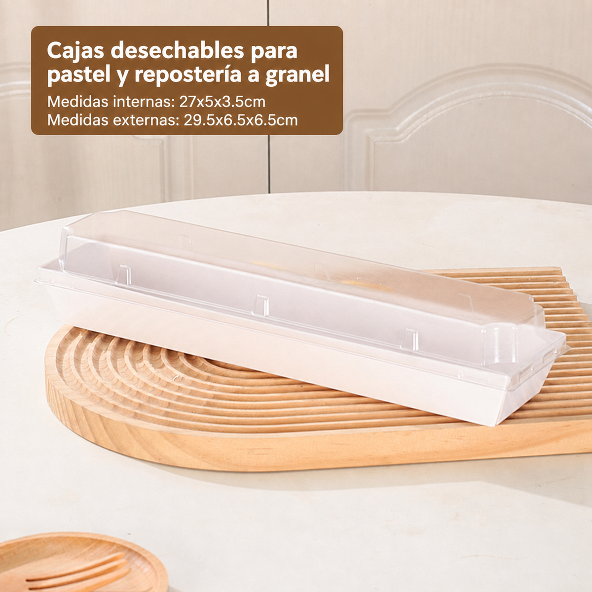 Cajas desechables para pastel y repostería a granel