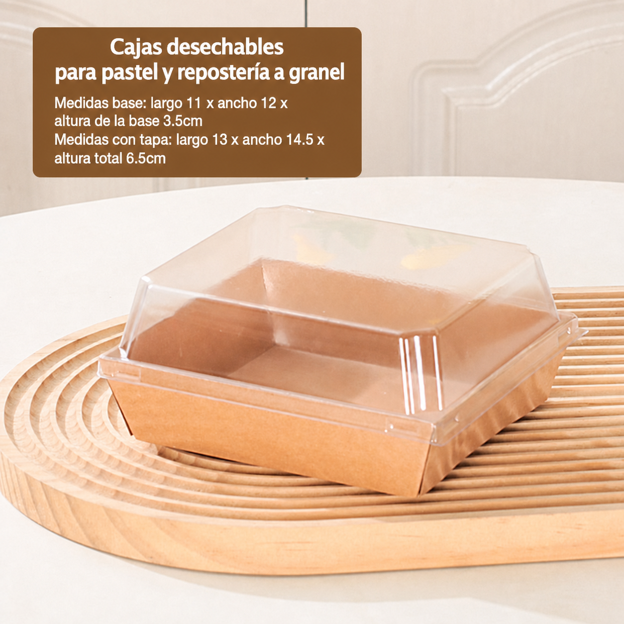 Cajas desechables para pastel y repostería a granel
