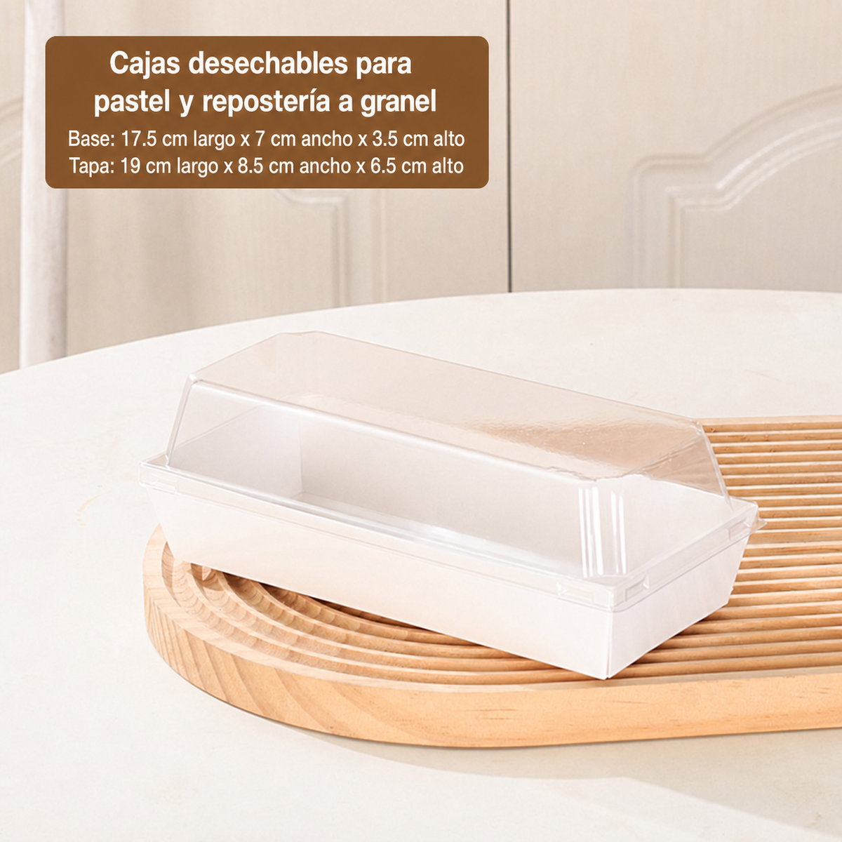 Cajas desechables para pastel y repostería a granel