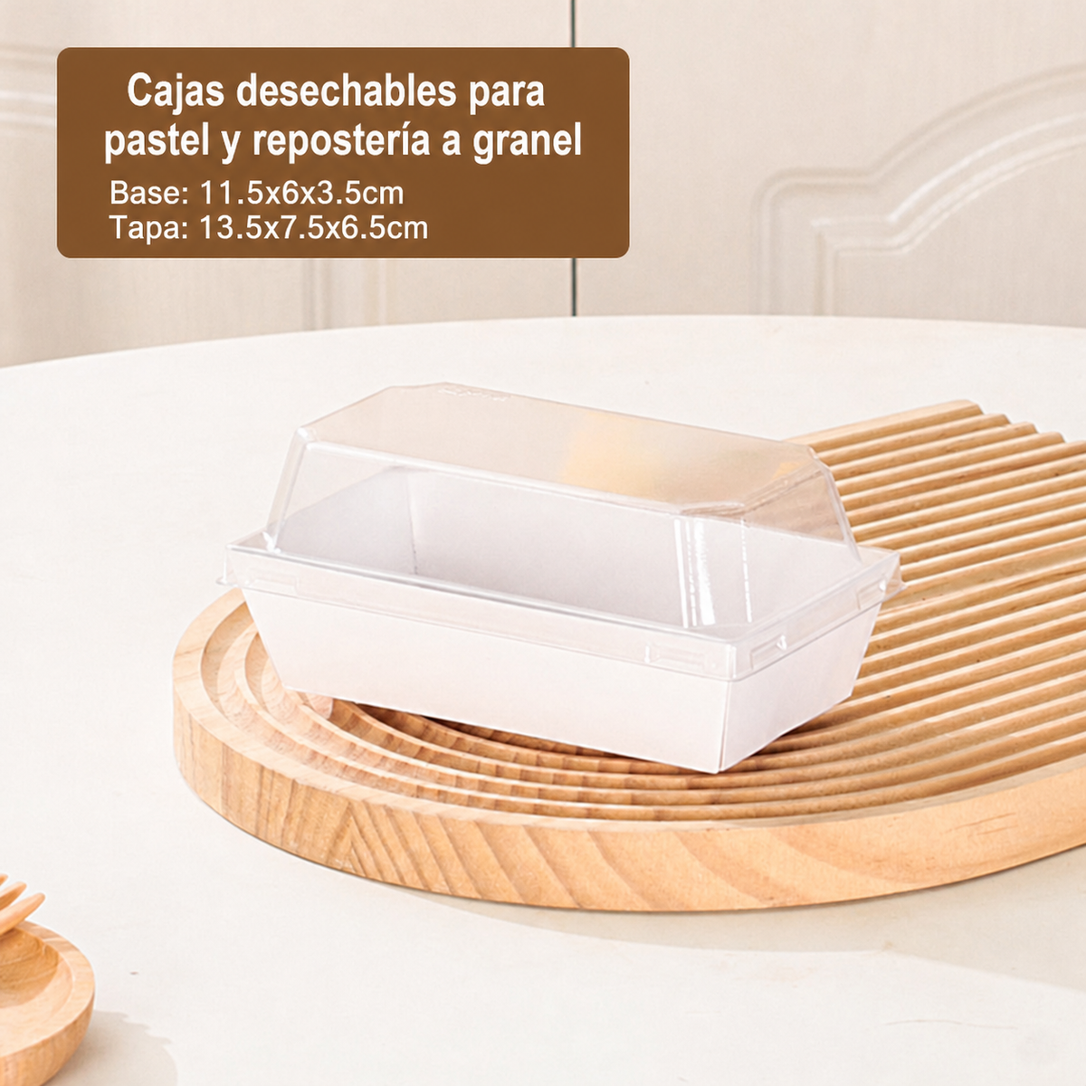 Cajas desechables para pastel y repostería a granel