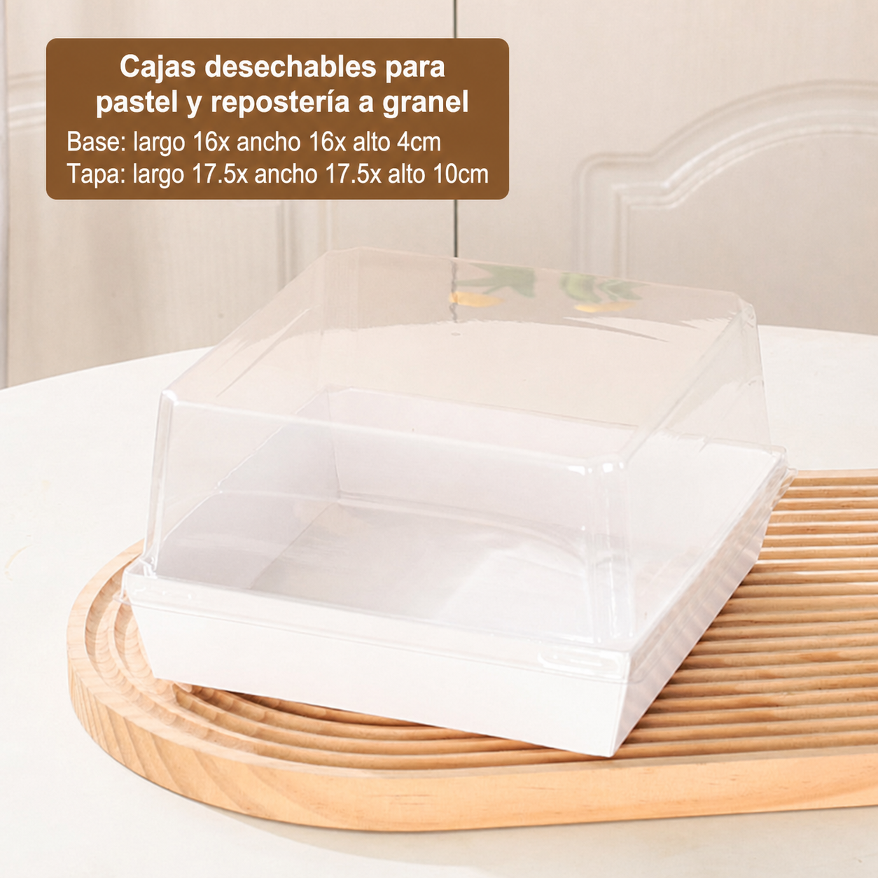 Cajas desechables para pastel y repostería a granel