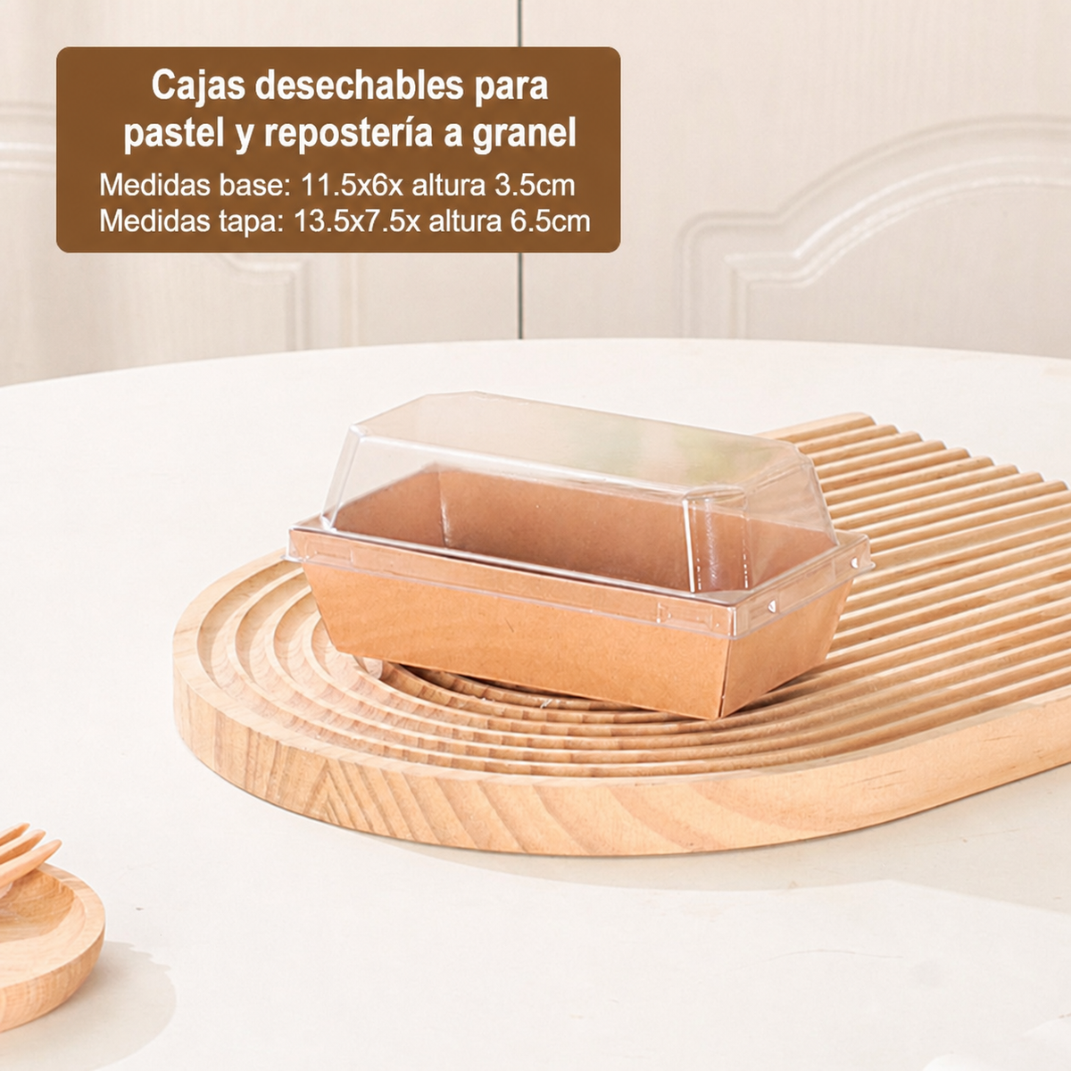 Cajas desechables para pastel y repostería a granel