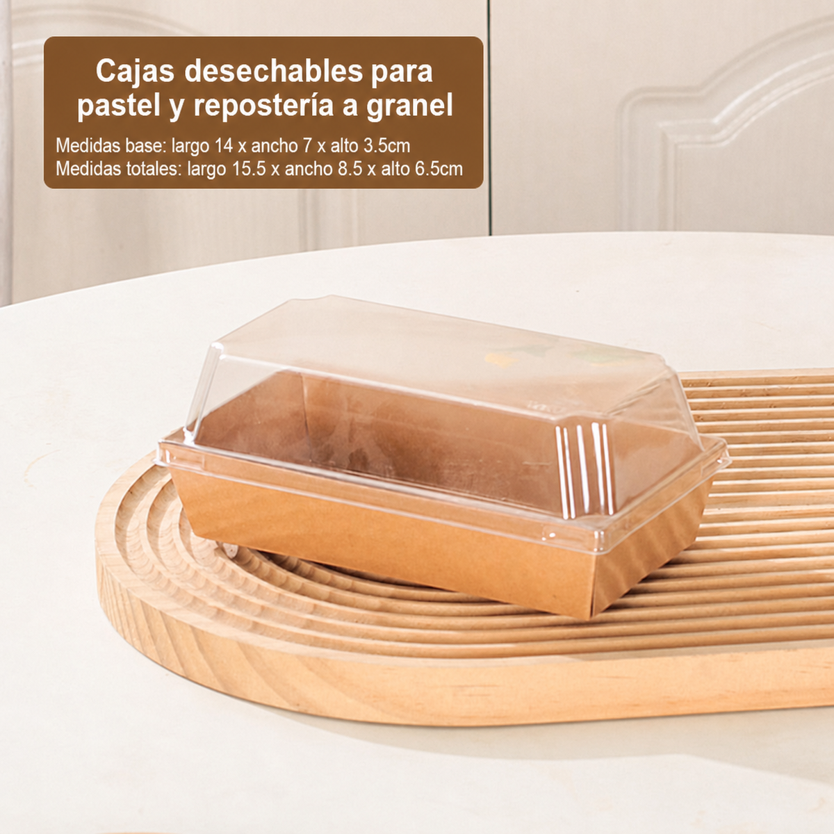 Cajas desechables para pastel y repostería a granel