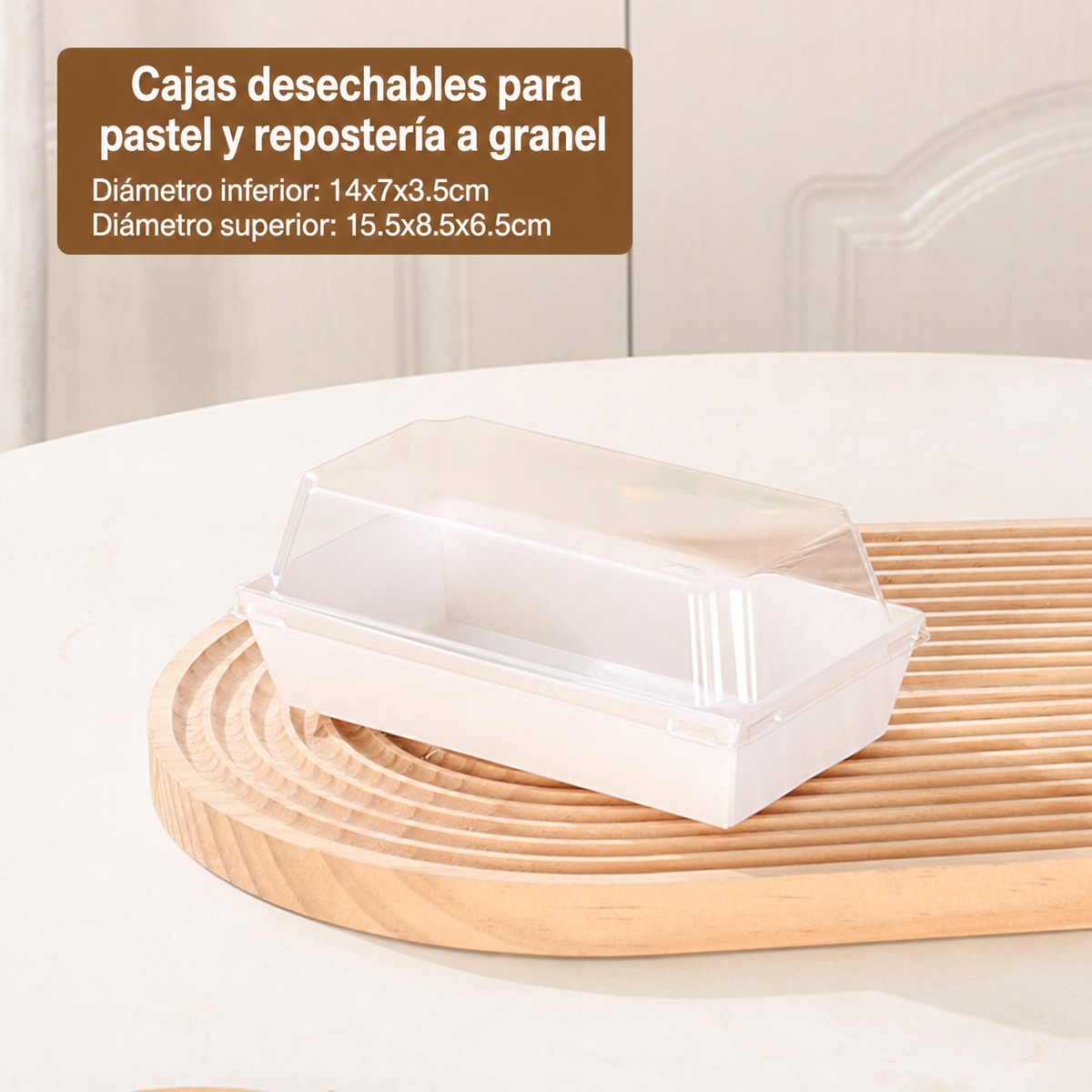 Cajas desechables para pastel y repostería a granel