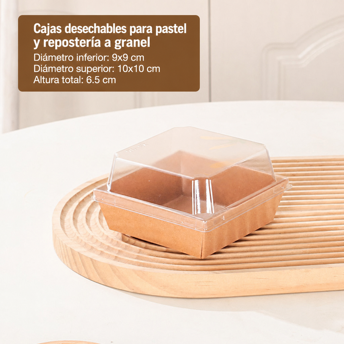 Cajas desechables para pastel y repostería a granel