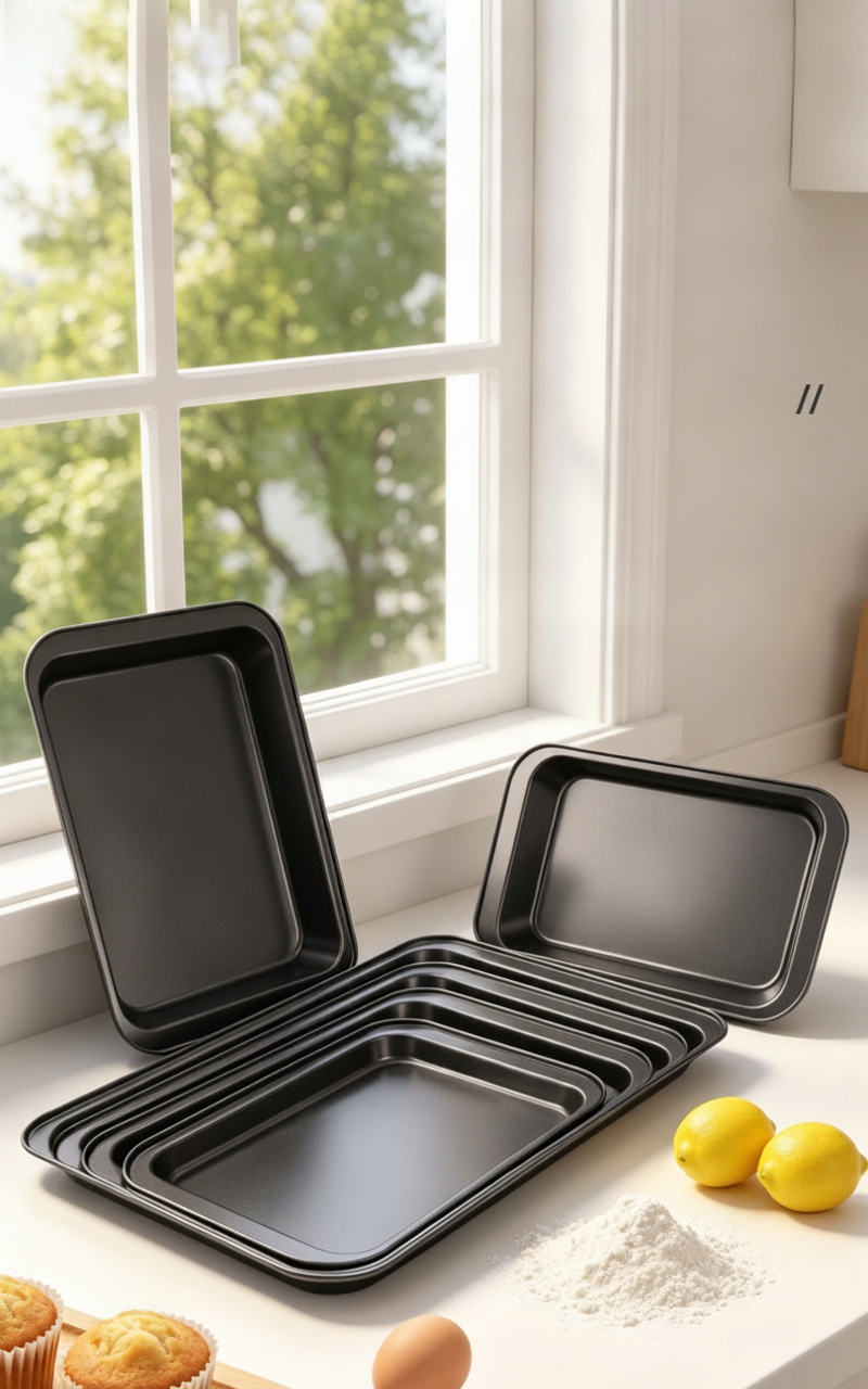 Charola Antiadherente de Carbono para Horno Rectangular - 10