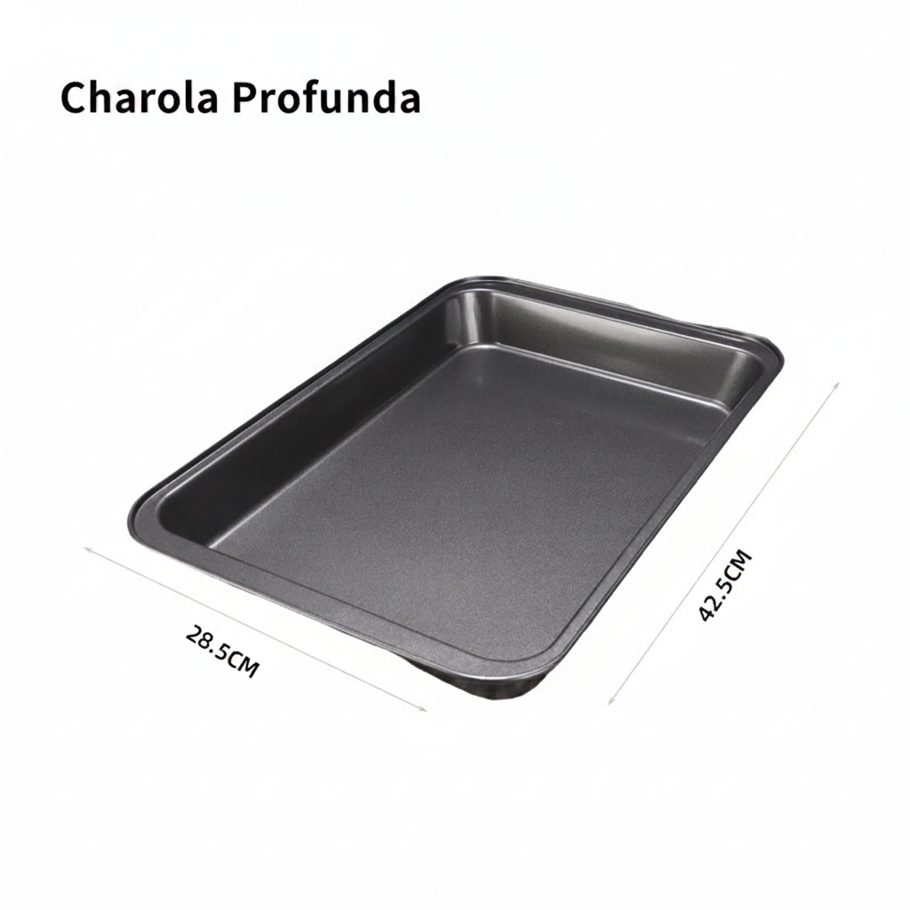 Charola Antiadherente de Carbono para Horno Rectangular