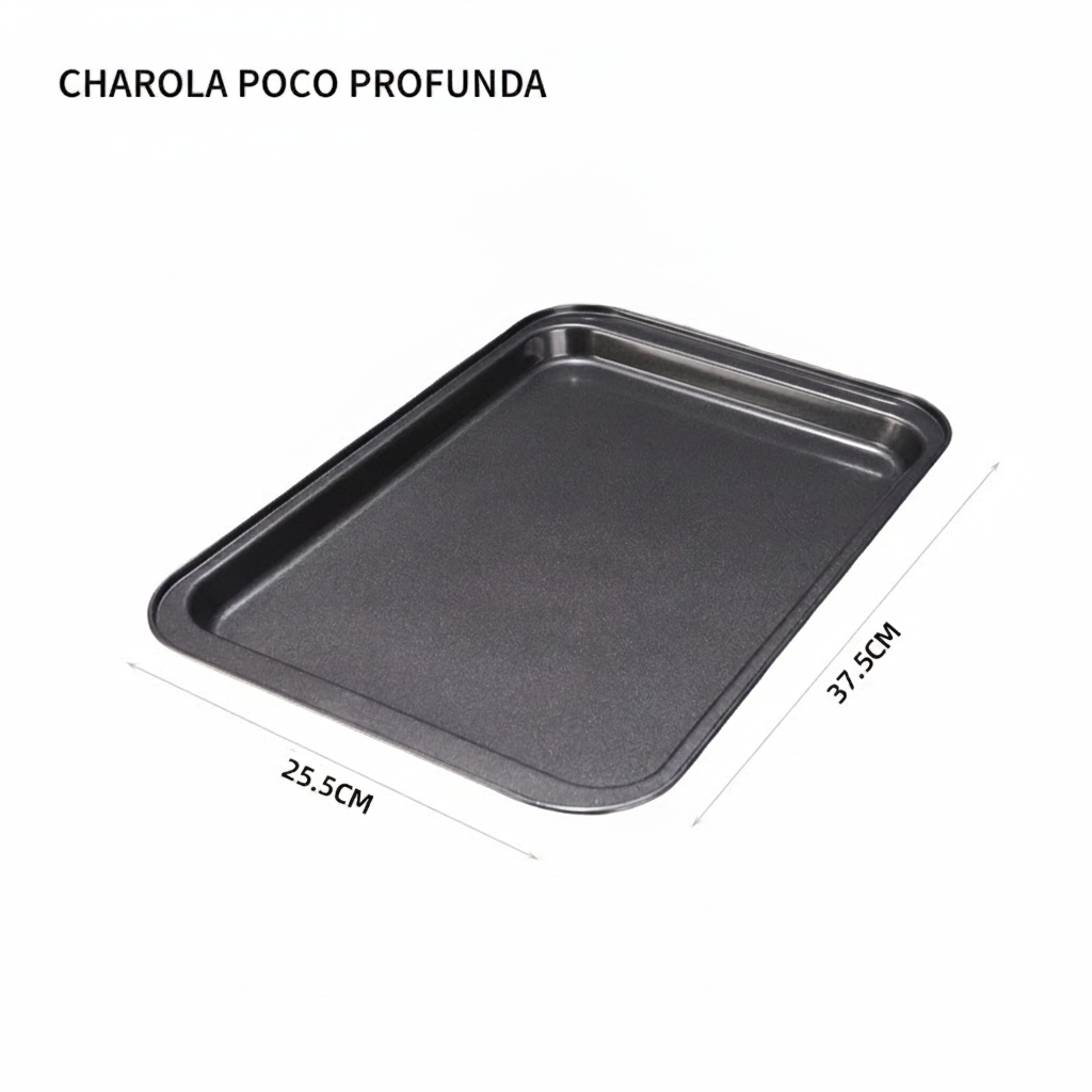 Charola Antiadherente de Carbono para Horno Rectangular