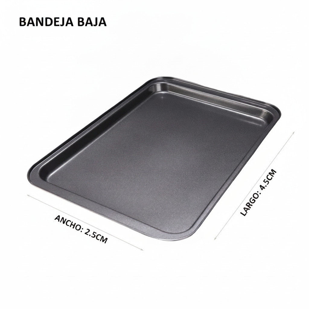Charola Antiadherente de Carbono para Horno Rectangular