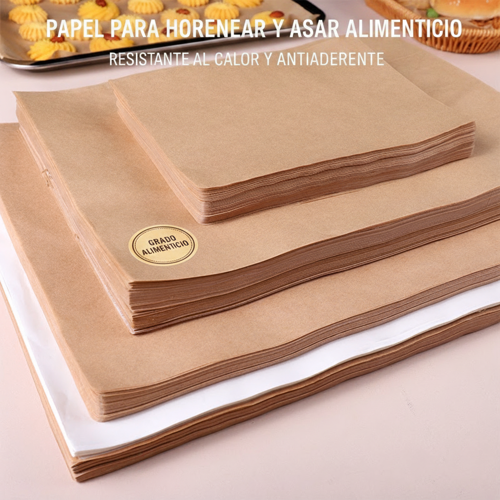 Papel antigrasa para hornear y asados grado alimenticio - 1