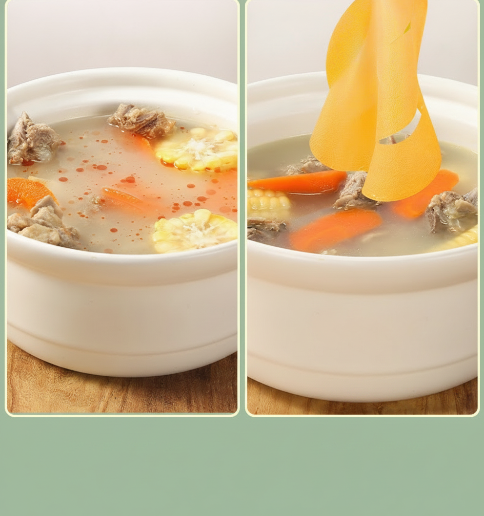 Papel absorbente de grasa para caldos y sopas - 9