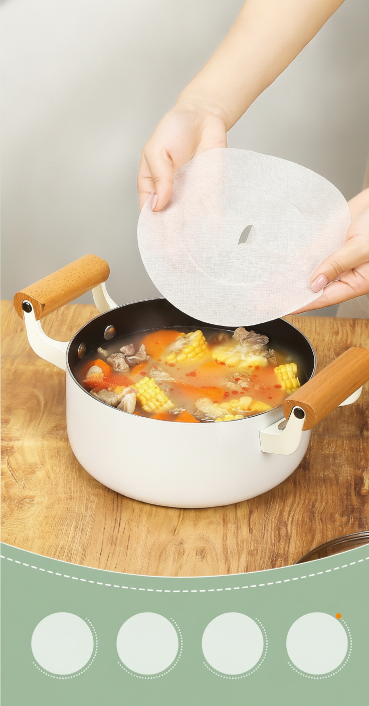 Papel absorbente de grasa para caldos y sopas - 5